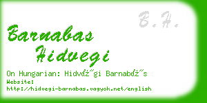 barnabas hidvegi business card